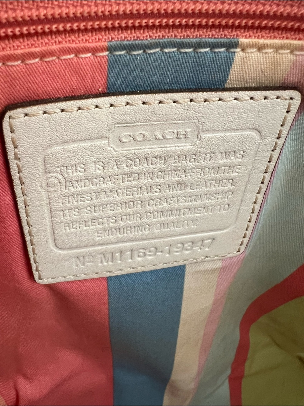 Vintage COACH Hampton Floral Applique Straw Basket White Tote Shoulder Bag 19347 - Picture 7 of 10